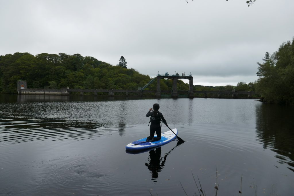 paddleboarding on Earlstoun Loch