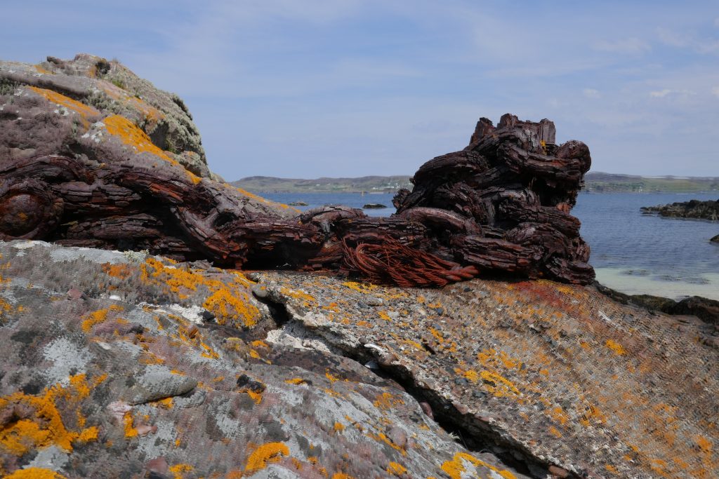 Rusted chain on Sgeir an Araig